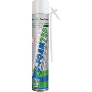 PU foam 750 den braven wegwerp fles.Den Braven