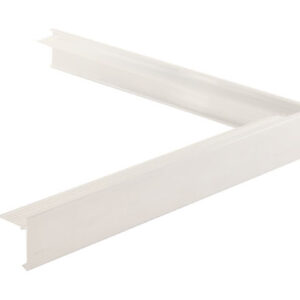 Roval alu trim buitenhoek Ral 9010 Wit 60 x 64 / 50cm.