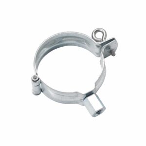 Rheinzink Gegalv. scharnierpijpbeugel 100mm met moer M8/M10