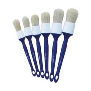 Hoekwitter kwast wit haar, rond no.10 kunststof steel