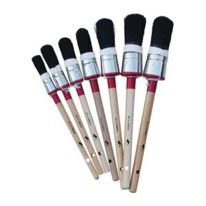 Super Prof, patentpuntkwast, 100% synthetisch zwart haaropgebonden no.10 houten steel